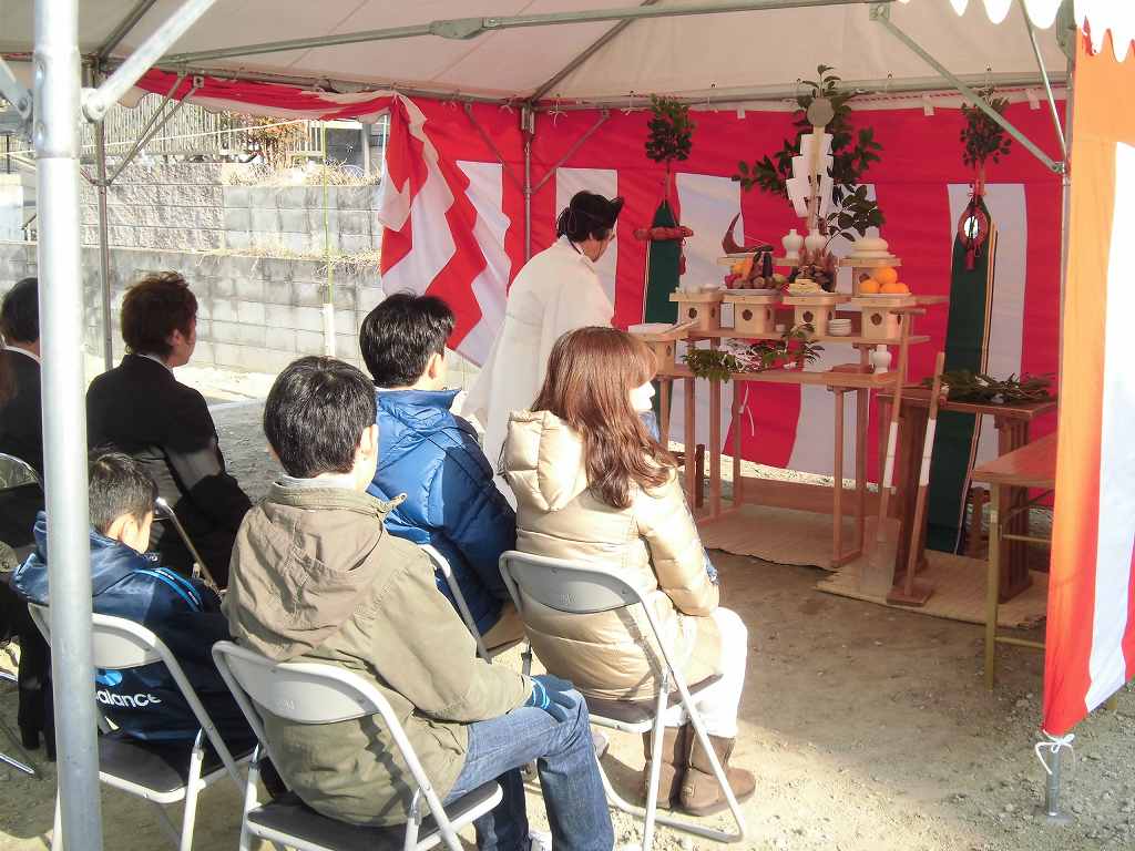 寒い中の地鎮祭、お疲れ様でした！