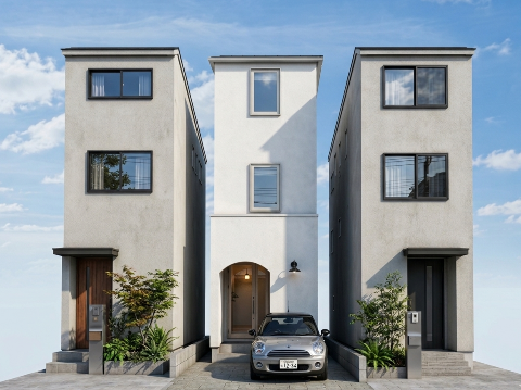 【新築】3階建てカフェ&ランドリー併設の住まい#狭小 # 一種換気