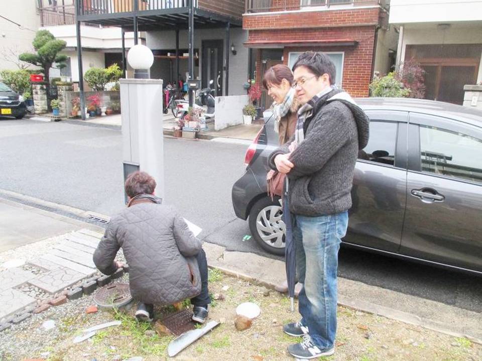 現場で地縄確認を行いました！