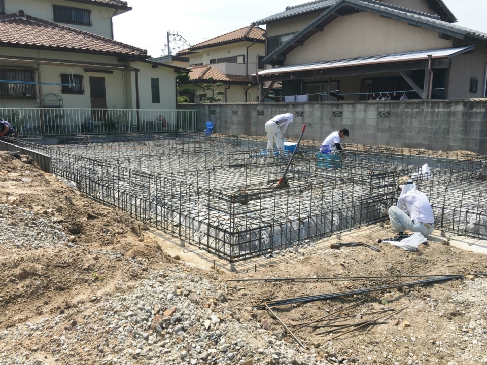 基礎の配筋工事